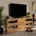 Oak Brown Finished Wood 2-Drawer TV Stand - 62 inches