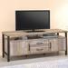 Coaster Contemporary 2 Drawer 59" TV Stand in Weathered Oak - 58 inches