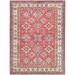 Hand Knotted Red Kazak with Wool Oriental Rug (7'10" x 10'6") - 7'10" x 10'6"