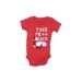 Koala Baby Short Sleeve Onesie: Red Bottoms - Size Newborn