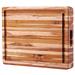 Foundry Select Anders Sturdy Teak Wood w/ Edge Grain Cutting Board Wood in Brown | 20 H x 15 W x 1.5 D in | Wayfair