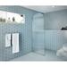 Warehouse Maven 32 in. x 86.75 in. Fully Frameless Arched Fluted Single Fixed Shower Panel Tempered in Gray | 86.75 H x 32 W x 0.38 D in | Wayfair