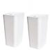 HUFTGOLD 2.6 Gallons Plastic Touch Top Trash Can（Set of 2） Plastic in White | 13.1 H x 6.1 W x 8.7 D in | Wayfair HG0031BMWAQ2