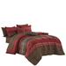 Red Barrel Studio® Jasmene Microfiber 9 Piece Comforter Set Microfiber in Brown/Red | King Comforter + 8 Additional Pieces | Wayfair