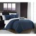 Bungalow Rose Delyth 5 Piece Comforter Set Polyester/Polyfill/Microfiber in Blue/Navy | King Comforter + 2 Shams + 2 Throw Pillows | Wayfair