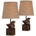 360 Lighting Birdie Moderne 15 1/2" Accent Table Lamps Set of 2