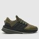 adidas xplr boost trainers in black & green