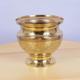 Bowl / Vase / flower pot / dish || Vintage solid brass || Detailed handmade engraved floral ornaments || Elevated round base India 515 4 1/2
