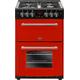 Belling Farmhouse60G 60cm Freestanding Gas Cooker with Full Width Electric Grill - Hot Jalapeno - A+/A Rated, Red