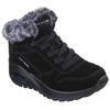 Winterboots SKECHERS "UNO RUGGED-WINTRINESS", Damen, Gr. 41, schwarz, Veloursleder, Textil, casual, Schuhe, Snowboots mit Water Repellent-Ausstattung