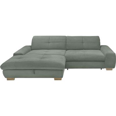 Ecksofa "SO 1200 inkl. Sitztiefen- & Rückenverstellung für hohen Sitzkomfort", grün (olive grün gct 333), B:276cm H:89cm T:198cm, 100% Polyester, SET ONE BY MUSTERRING, Sofas, wahlweise mit Bettfunktion und Stauraum, L-Form, auch in Cord Bezug Image