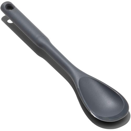 Kochlöffel OXO GOOD GRIPS, grau, B:6cm, Silikon, Kochlöffel, zum Zerteilen und Umrühren