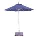 Manual Lift 7.5 Foot Round Umbrella-Sunbrella Solid Colors Fabric Type-Spectrum Indigo Fabric Color-Silver Pole Finish Bailey Street Home