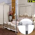 Miumaeov Canopy Bed Frame 4 Corners Stainless Steel Bed Mosquito Net Frame Bracket Fit Twin/Twin XL/Full/Queen/King/California King Size 2x2x2m