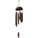 Walmeck Bamboo Coconut Shell Wind Chimes Bamboo Wind chimes for Home Courtyard and Garden Decoration Dark Colored Coconut Shell 6 Tubes