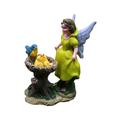 Cute Flower Girl Princess Fairy Figurines and Birds Micro Landscape Ornaments Garden Figurines Angel Outdoor Decoration