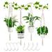 Home Gifts Matoen Hanging Planters 4 Pcs 41 inch Hanging Pots White Hanging Flower Pots Hanging Plant Pot for Plants with Drainage Trays Hanging Chains and Ceiling Hooks