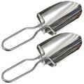 2Pcs Outdoor Shovel Stainless Steel Gardening Shovel Foldable Camping Shovel Small Picnic Shovel