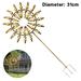 1 pcs Metal Windmill Outdoor Metal Kinetic Garden Wind Spinners Yard Windmills Decorative Lawn Ornament Wind Mills for Decoration Outside Yard Garden Sculpture Stake Gold 31 cm