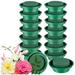 Winyuyby 16Packs Floral Foam Rounds in Bowls DIY Flower Arrangement Kit Green Round Wet Flower Foam Blocks for Artificial Flower