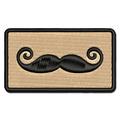 Imperial Mustache Moustache Silhouette Applique Multi-Color Embroidered Iron-On Patch - 3.5 Inch Large