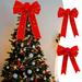 Black and Friday Deals Dealovy Large LED Christmas Wreath Bows LED Christmas Wreath Bows Red Velvet Bows With LED Lights Christmas Tree Decoration Bows Front Door Happy New Year Christmas