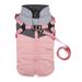 Winter Pet Dogs Vest Jacket Dogs Warm Thick Comfortable Coat Sleeveless Zipper Jacket Cotton Padded Vest with Durable Chest Strap for Smal Medium Large Dogs Pink M