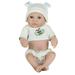 Alloet 28cm Adorable Reborn Baby Doll Collection Art Lifelike Reborn Dolls Appease Toys