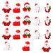 HEMOTON 1 Set 18 Pcs Christmas Dolls Resin Adornments Decorative Artware (Red)