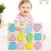 SHELLTON 1 Set Baby Kids Wooden Learning Geometry Educational Toys Puzzle Children Early Learning 3D Shapes Wood Jigsaw Puzzles Puzzle Boards Shape Sorter Gift