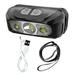 1 Set LED Headlamp Ultra-Bright Rechargeable Angle Adjustable Waterproof Easy-wearing Illumination Plastic USB Charging Head-Mounted Flashlight LED Lamp for Camping