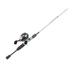 6 3 Grey/White Spincast Combo | 6 3 Medium Action 2pc IM6 Graphite Rod | Spincast w/ 4.1:1 Gear | Aluminum Handle w/EVA Knobs | Pre-Spooled w/ 8lb Abrasion Resistant Line