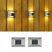solacol Solar Batteries for Outdoor Solar Lights 2Pcs Solar Wall Light Up and Down Illuminate Outdoor Sunlight Lamp Ip65 Modern Decor for Home Garden Porch Up and Down Lights Outdoor