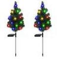 Mojoyce Christmas Decor Solar Christmas Tree Light 400mah Tree Lawn Lamp Outdoor Lights for Walkway Yard