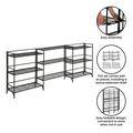 Xtra Storage Wide Folding Shelves w/Three Deluxe Extensions in Black Metal
