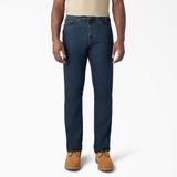 Dickies Men's Flex Regular Fit 5-Pocket Jeans - Dark Denim Wash Size 40 30 (DD605)