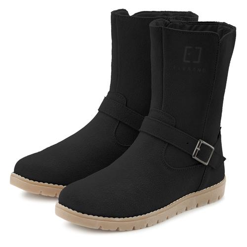 Winterstiefel ELBSAND Gr. 35, schwarz Damen Schuhe Boots,Winterstiefelette,Leder, wind- & wasserabweisende Tex-Membran