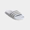 Badesandale ADIDAS SPORTSWEAR "AQUA ADILETTE", Gr. 44,5, weiß (cloud weiß, platin metallic, cloud weiß), Synthetik, sportlich, Schuhe