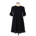 Boohoo Casual Dress - A-Line: Black Solid Dresses - New - Women's Size 6 Petite