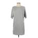 Lou & Grey Casual Dress - Shift: Gray Print Dresses - New - Women's Size X-Small