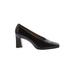 Nine West Heels: Pumps Chunky Heel Classic Brown Print Shoes - Women's Size 7 - Almond Toe