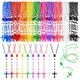 ZYFLSQ Bulk Plastic Rosary Beads Catholic 100 Pack, 17 Inch Assorted Rosary Cross Necklaces 10 Colors