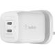 BELKIN WCA013myWH 65 W Dual USB Type-C Wall Charger