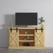 Media Storage Wood Entertainment Center for TV up to 60", Light Brown - 16 inches in width