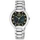 Lugano Swiss Diamond , Black MOP Dial,316L Stainless Steel Case, 316L Stainless Steel Bracelet . Swiss Quartz Watch