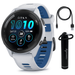 Garmin Forerunner 265 Music GPS Running Smartwatch Whitestone with AMOLED 1.3 in Touchscreen Display with Wearable4U Power Bank Bundle