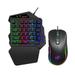 Dcenta One Handed Gaming Keyboard And Combo V500 RGB Gaming Keypads And J300 Gaming Gaming Keypad Wired Gaming Keyboard with 2 USB Ports And Gaming