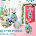 KIHOUT Clearance Easter DIY Bunny for Kids Rabbit Wall Hanging Decorations with Ornaments