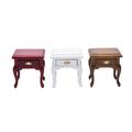 Dollhouse Miniature Furniture Wooden Bedside Drawer Table Nightstand Cabinet
