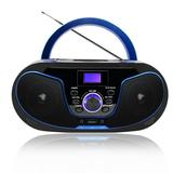 LONPOO Portable CD Player Boombox with FM Radio USB Playback Bluetooth-in AUX Input and 3.5mm Earphone Output & Music Sound System